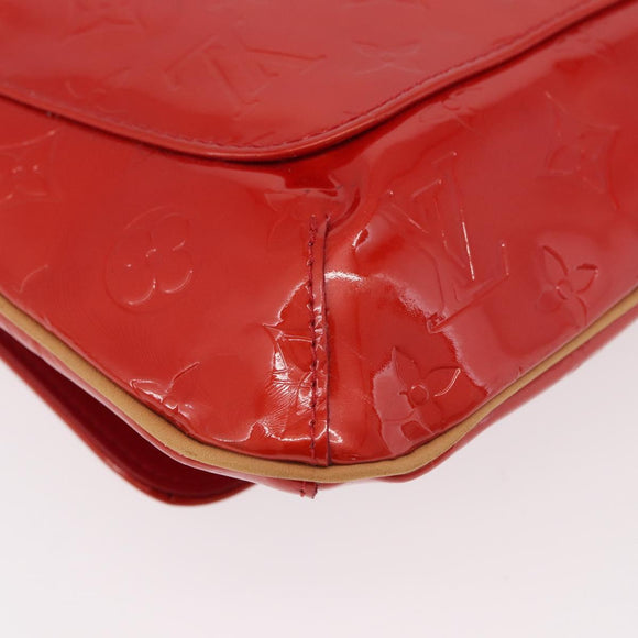 LOUIS VUITTON Monogram Vernis Thompson Street Shoulder Bag Red M91094 Auth 98973