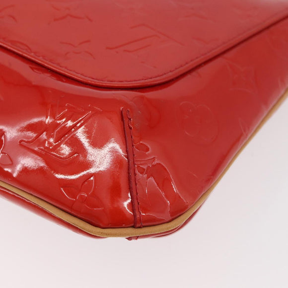 LOUIS VUITTON Monogram Vernis Thompson Street Shoulder Bag Red M91094 Auth 98973