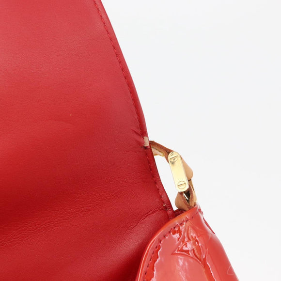 LOUIS VUITTON Monogram Vernis Thompson Street Shoulder Bag Red M91094 Auth 98973