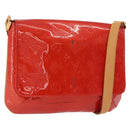 LOUIS VUITTON Monogram Vernis Thompson Street Shoulder Bag Red M91094 Auth 98973-1