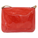 LOUIS VUITTON Monogram Vernis Thompson Street Shoulder Bag Red M91094 Auth 98973-3