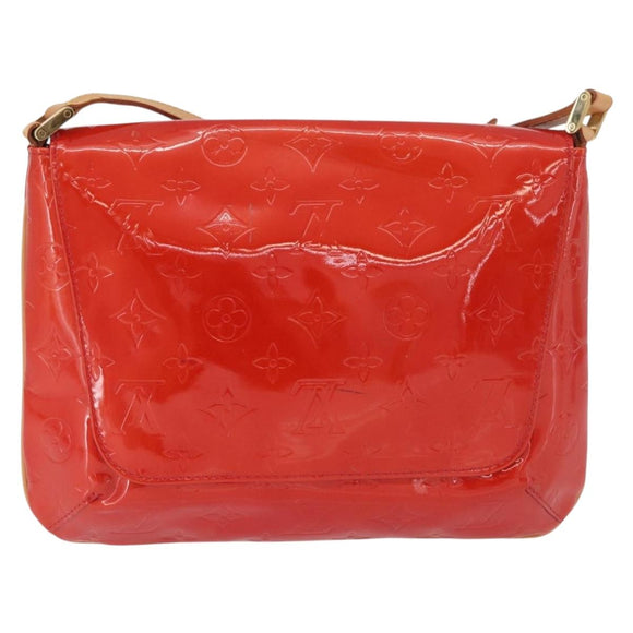 LOUIS VUITTON Monogram Vernis Thompson Street Shoulder Bag Red M91094 Auth 98973