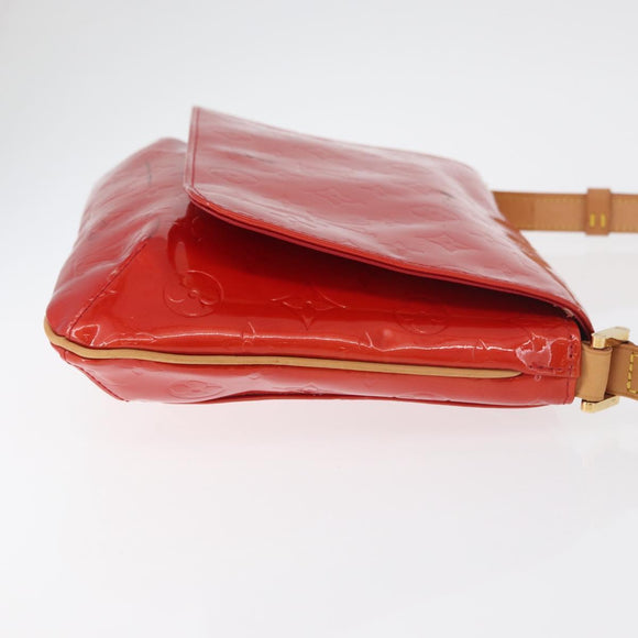 LOUIS VUITTON Monogram Vernis Thompson Street Shoulder Bag Red M91094 Auth 98973