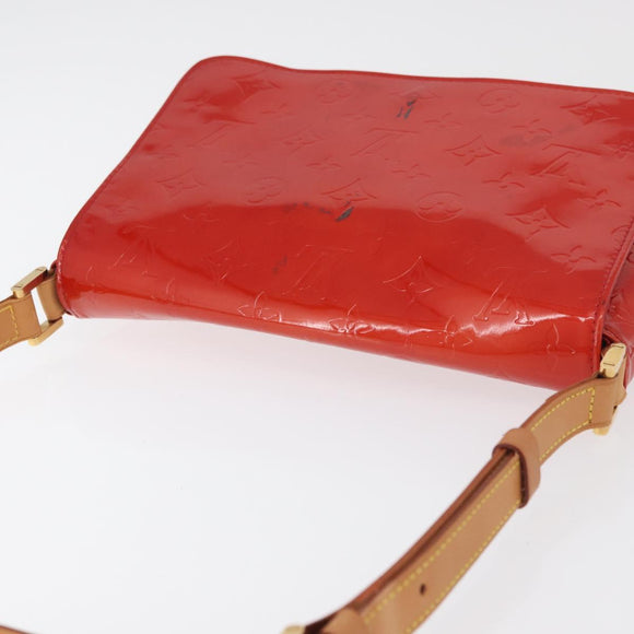 LOUIS VUITTON Monogram Vernis Thompson Street Shoulder Bag Red M91094 Auth 98973