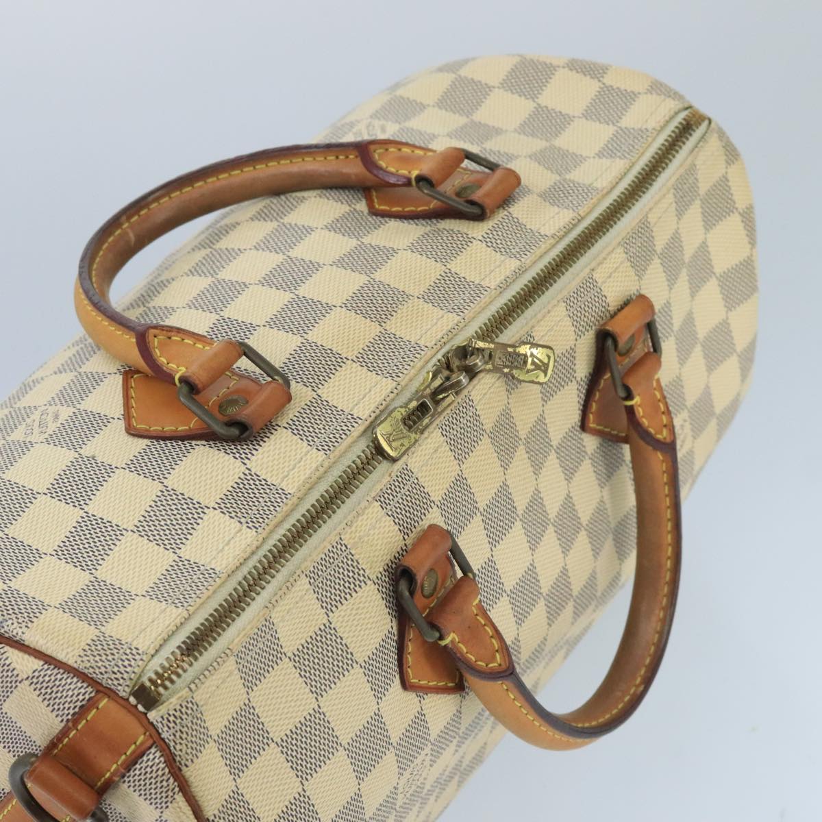 LOUIS VUITTON Damier Azur Speedy Bandouliere 30 Hand Bag 2way N41052 Auth 98985