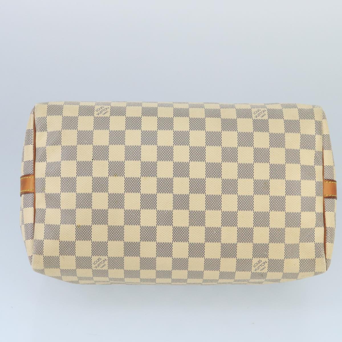 LOUIS VUITTON Damier Azur Speedy Bandouliere 30 Hand Bag 2way N41052 Auth 98985