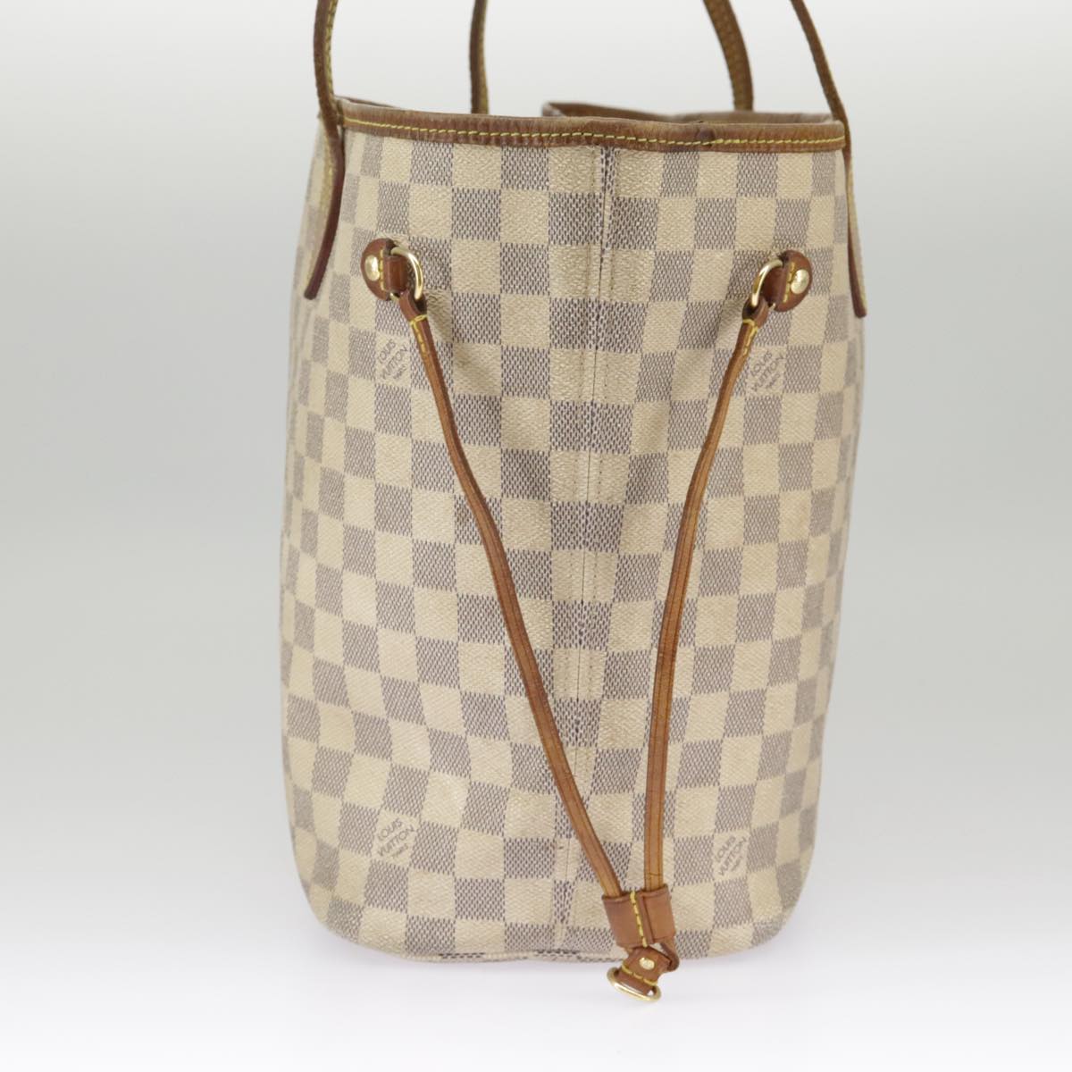 LOUIS VUITTON Damier Azur Neverfull MM Tote Bag N51107 LV Auth 98989