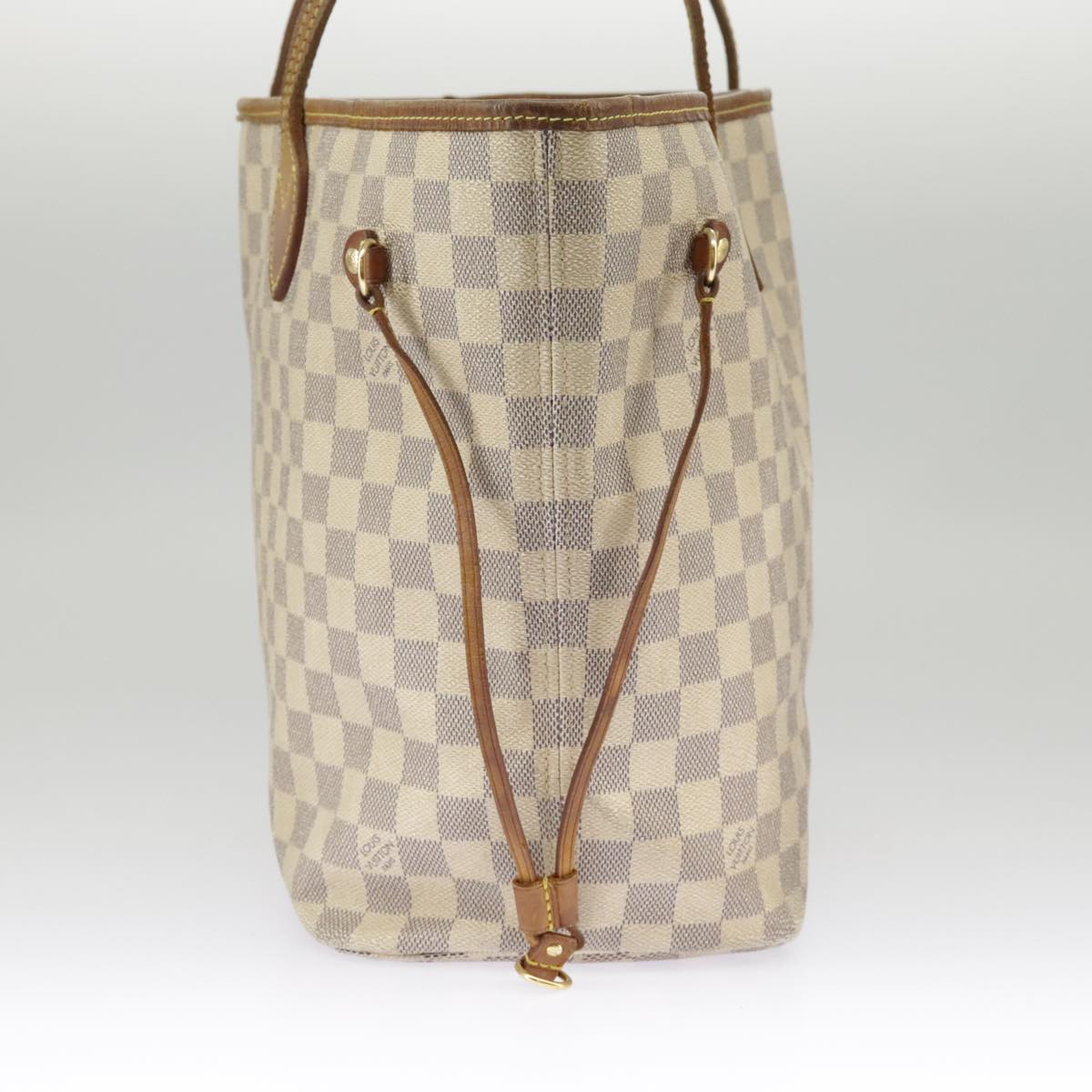 LOUIS VUITTON Damier Azur Neverfull MM Tote Bag N51107 LV Auth 98989