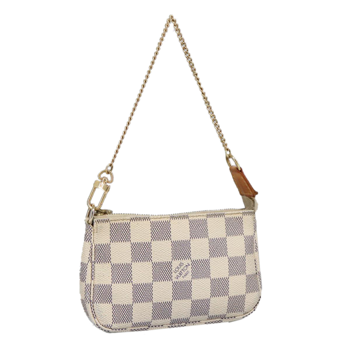 LOUIS VUITTON Damier Azur Mini Pochette Accessoires Pouch N63005 LV Auth 99009