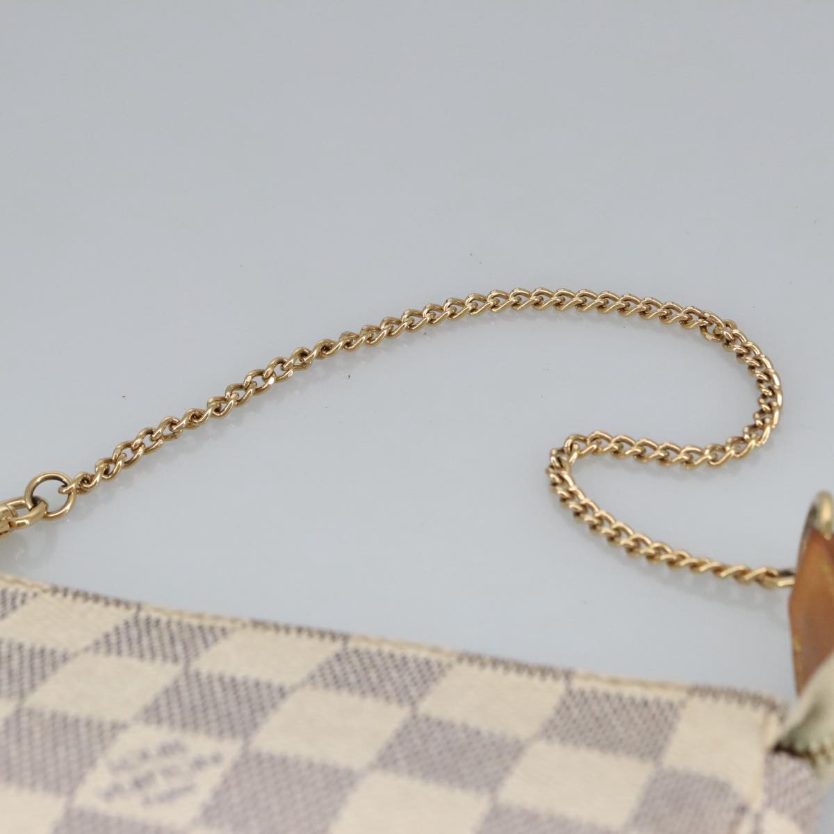 LOUIS VUITTON Damier Azur Mini Pochette Accessoires Pouch N63005 LV Auth 99009