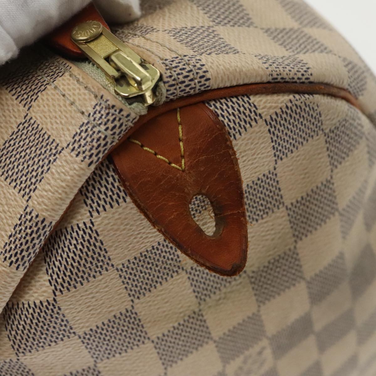 LOUIS VUITTON Damier Azur Speedy 30 Hand Bag N41533 LV Auth 99013