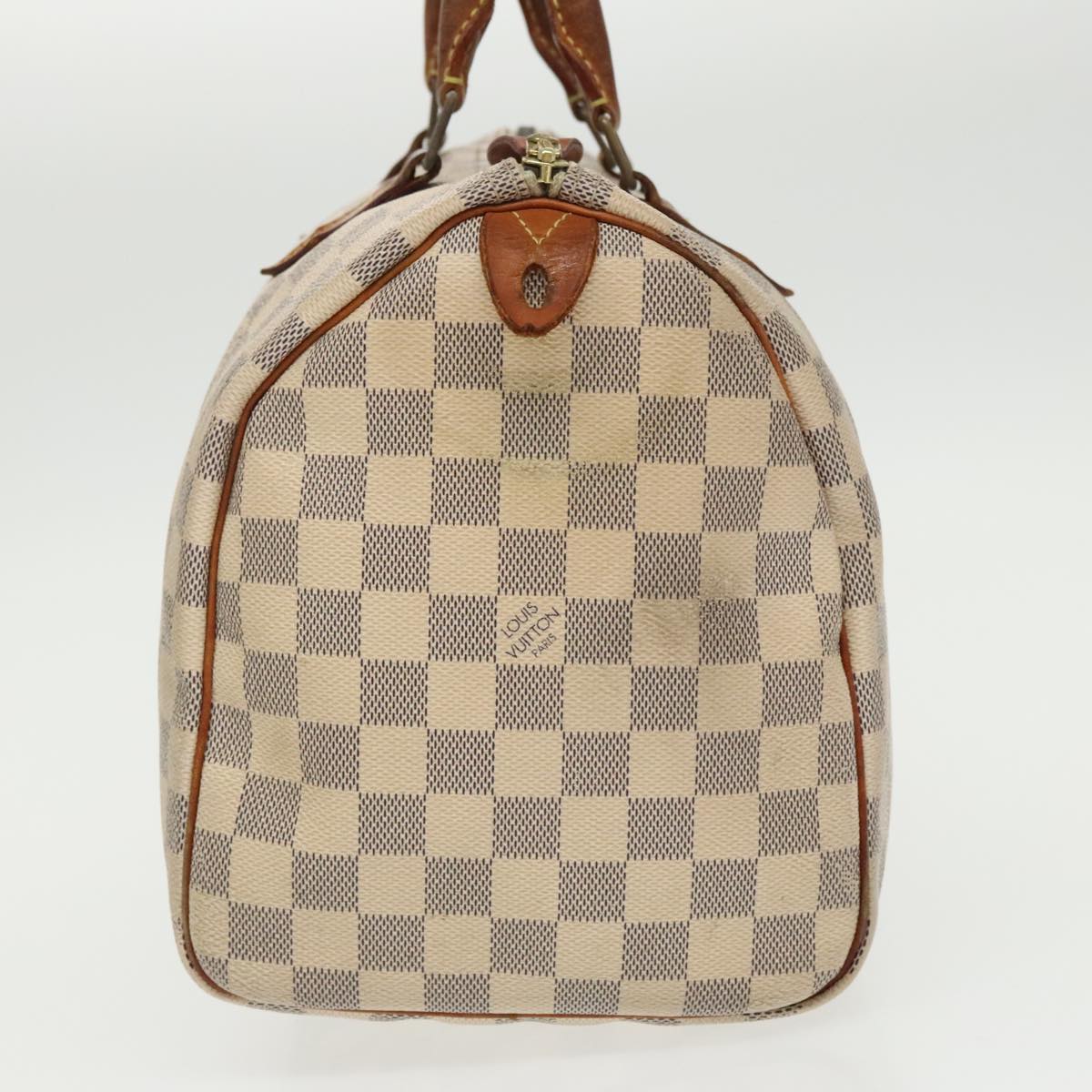 LOUIS VUITTON Damier Azur Speedy 30 Hand Bag N41533 LV Auth 99013