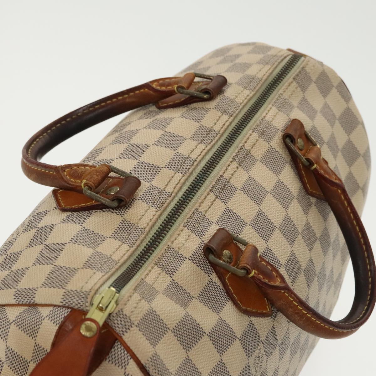 LOUIS VUITTON Damier Azur Speedy 30 Hand Bag N41533 LV Auth 99013