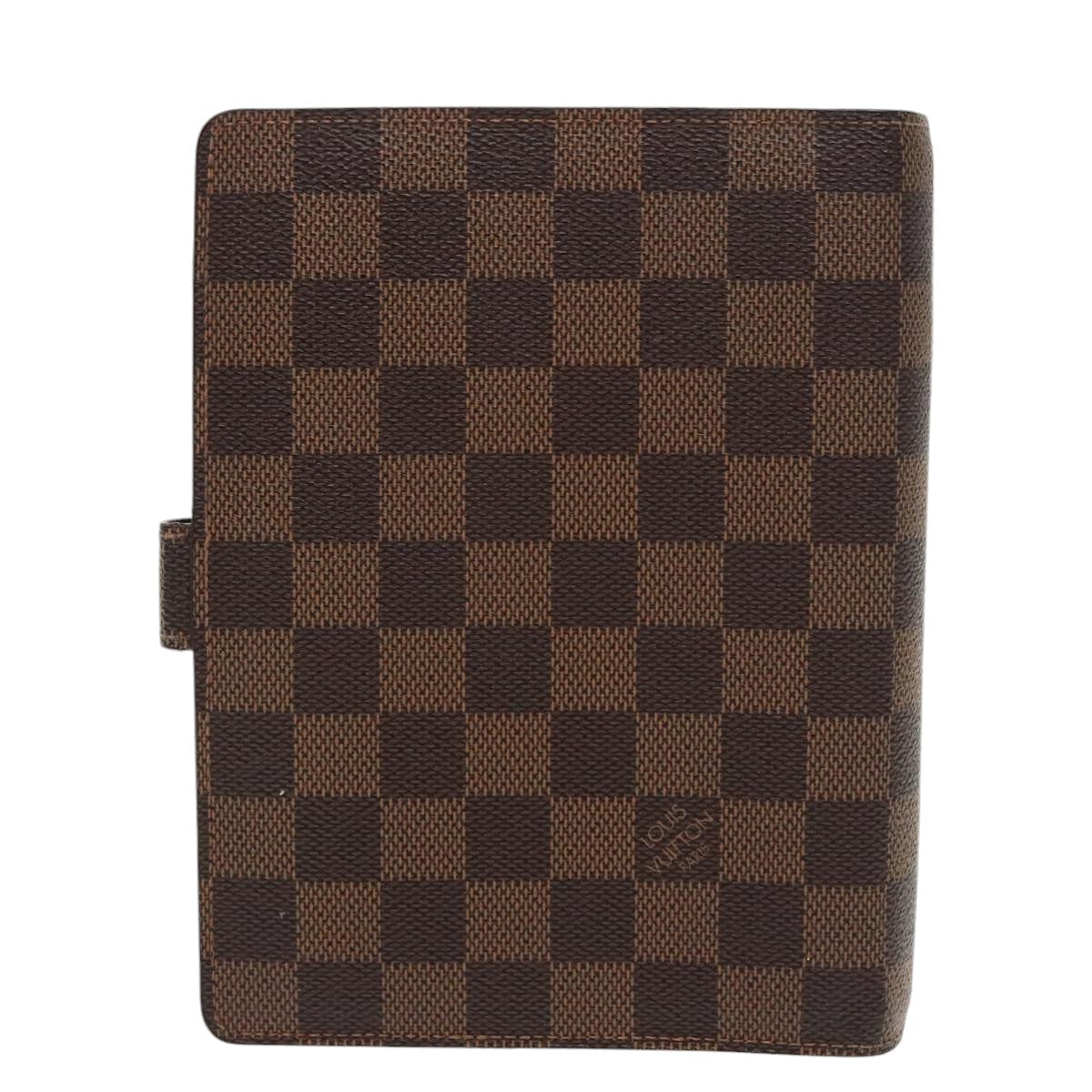 LOUIS VUITTON Damier Ebene Agenda MM Day Planner Cover R20240 LV Auth 99018 - 0