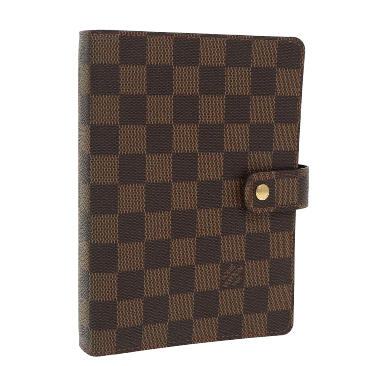 LOUIS VUITTON Damier Ebene Agenda MM Day Planner Cover R20240 LV Auth 99019