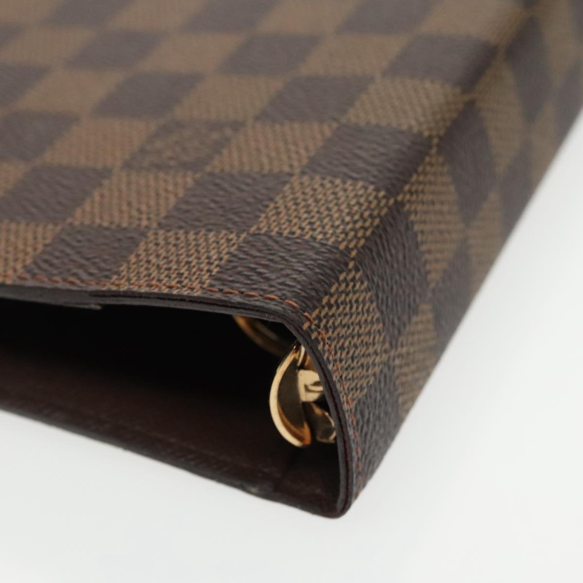 LOUIS VUITTON Damier Ebene Agenda MM Day Planner Cover R20240 LV Auth 99019