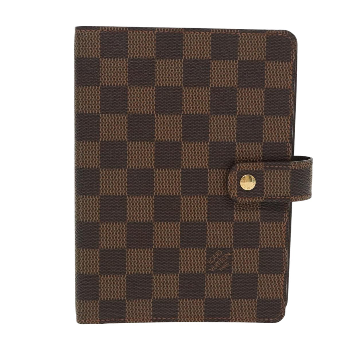 LOUIS VUITTON Damier Ebene Agenda MM Day Planner Cover R20240 LV Auth 99019