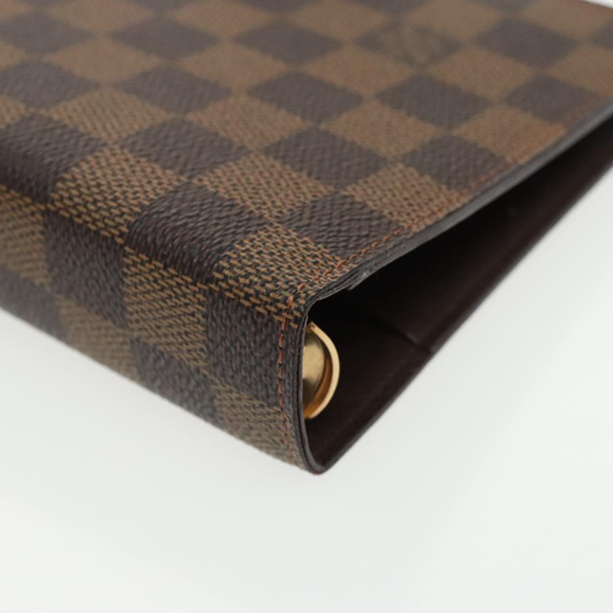 LOUIS VUITTON Damier Ebene Agenda MM Day Planner Cover R20240 LV Auth 99019