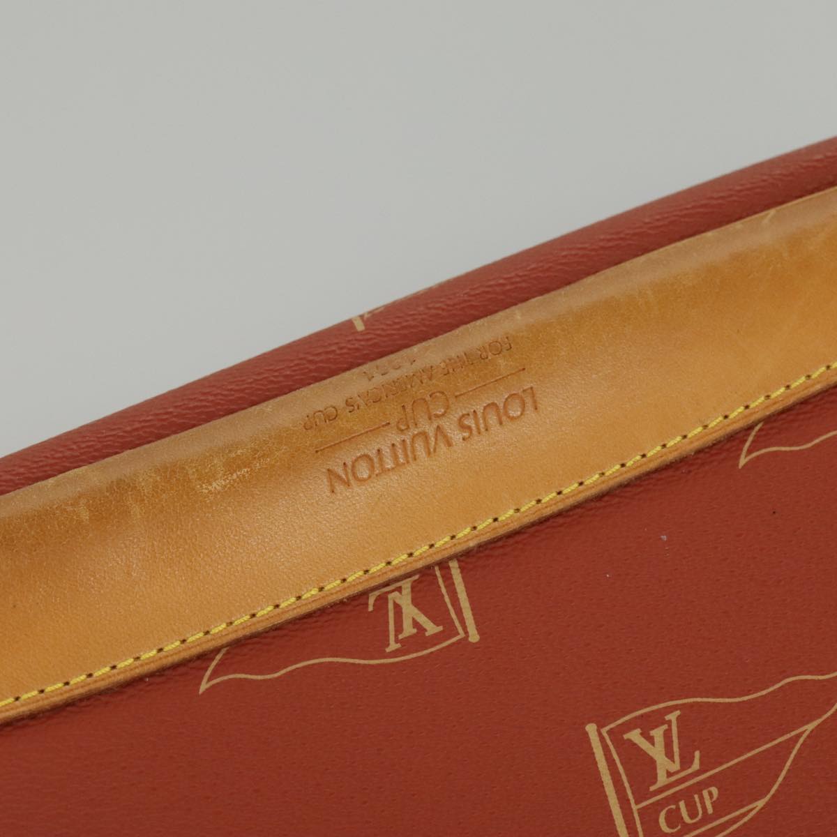 LOUIS VUITTON Cup Calvi Shoulder Bag Red Aboganie M80028 LV Auth 99057