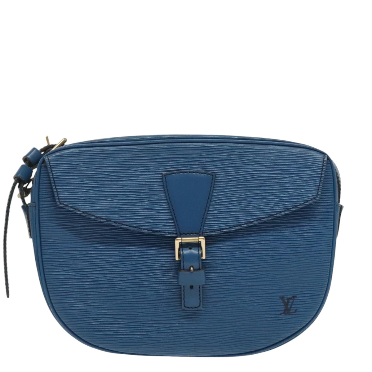 LOUIS VUITTON Epi June Feuille Shoulder Bag Blue M52155 LV Auth 99069