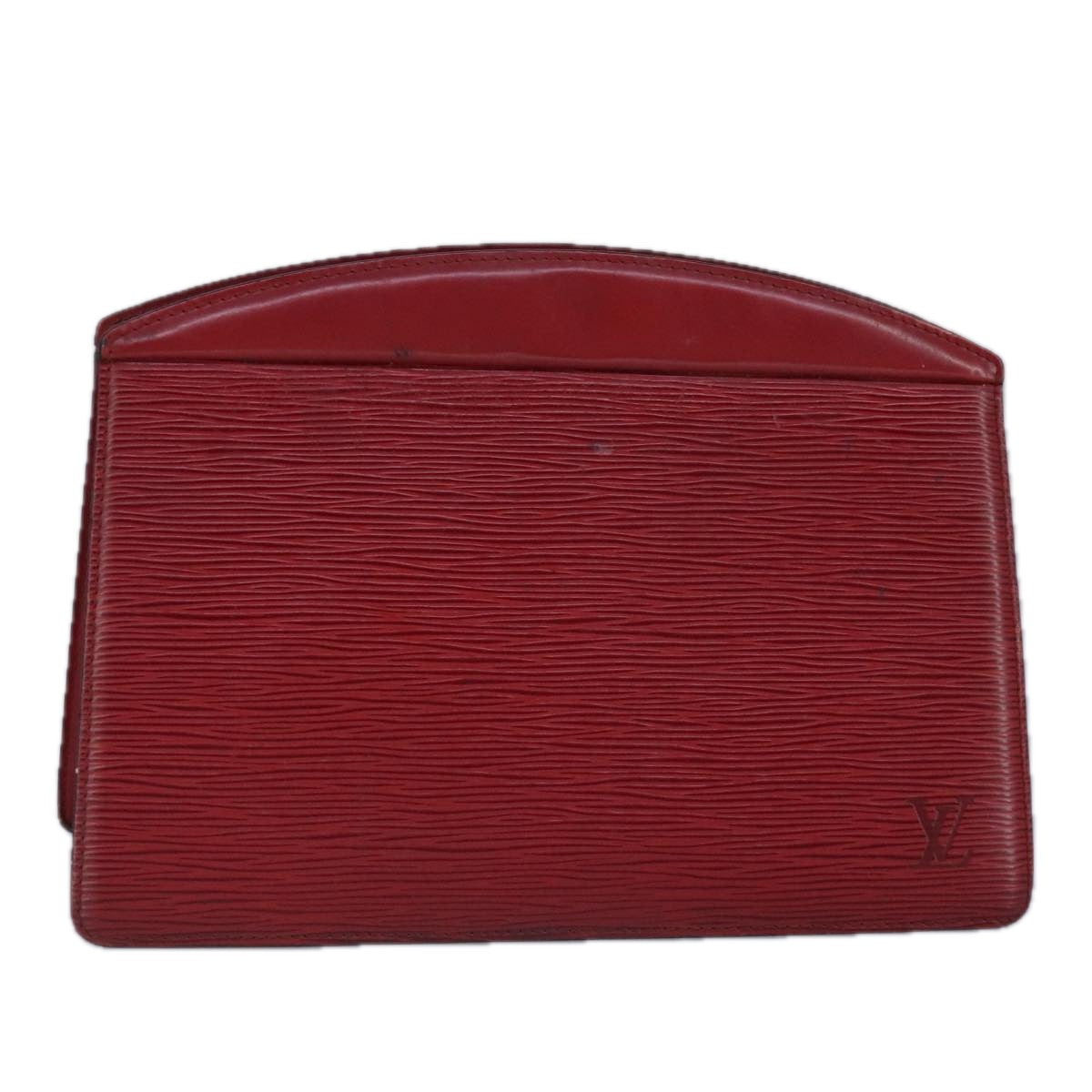 LOUIS VUITTON Epi Trousse Crete Clutch Bag Red M48407 LV Auth 99072