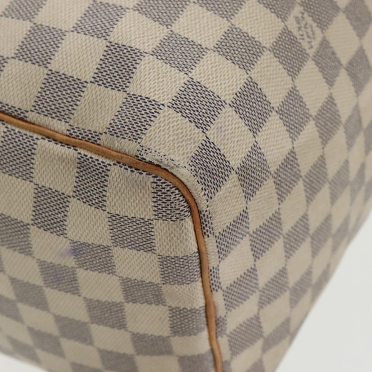 LOUIS VUITTON Damier Azur Speedy 35 Hand Bag N41535 LV Auth 99113