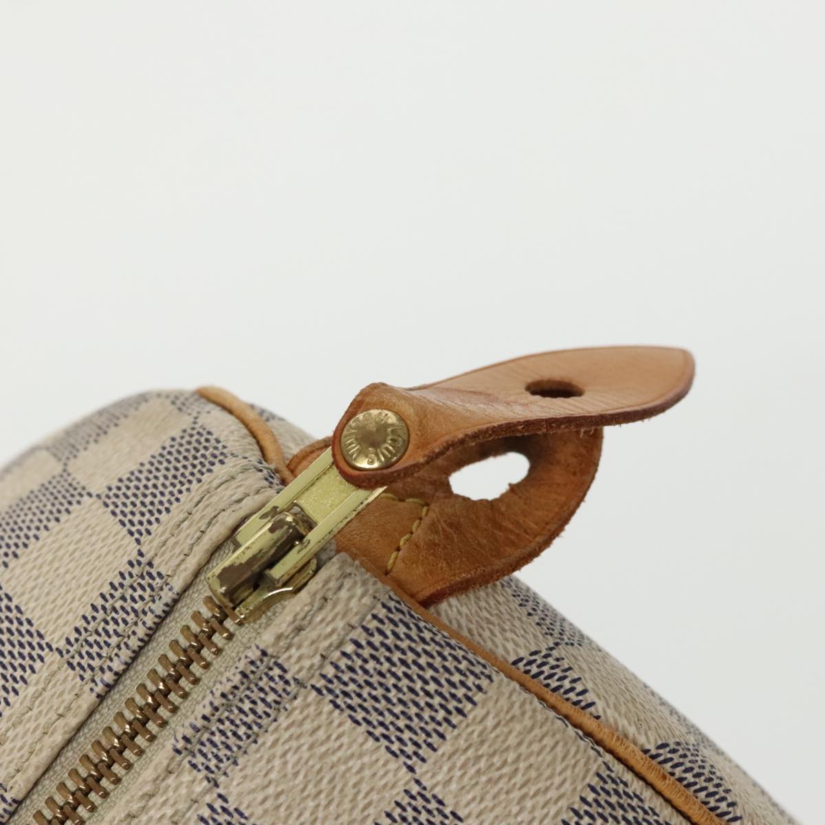 LOUIS VUITTON Damier Azur Speedy 35 Hand Bag N41535 LV Auth 99113