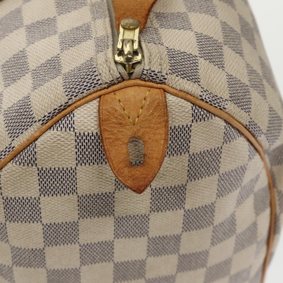 LOUIS VUITTON Damier Azur Speedy 35 Hand Bag N41535 LV Auth 99113