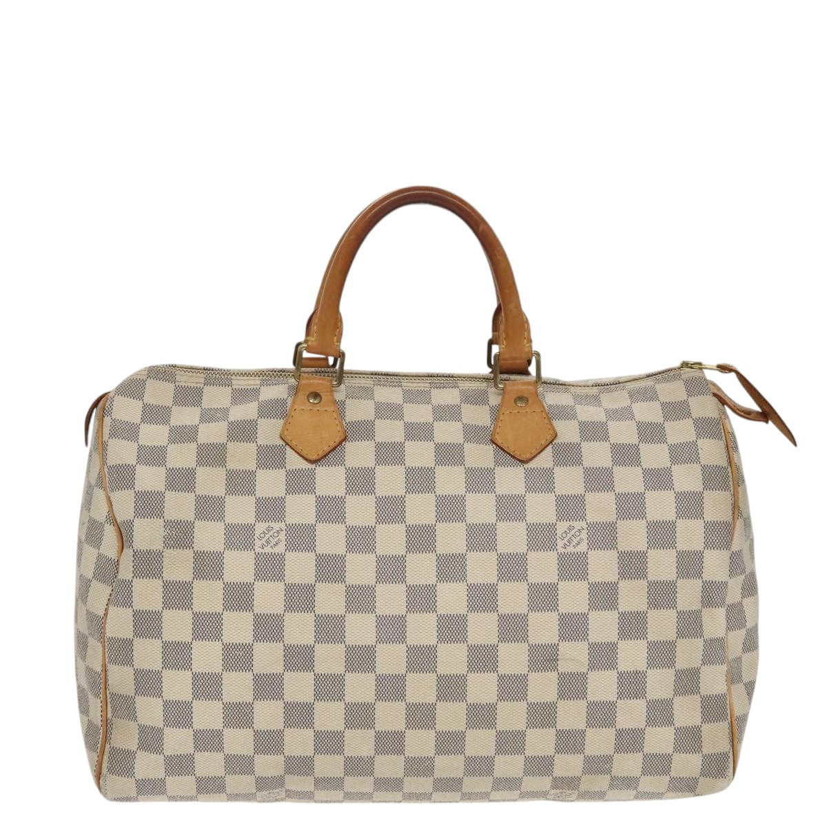 LOUIS VUITTON Damier Azur Speedy 35 Hand Bag N41535 LV Auth 99113