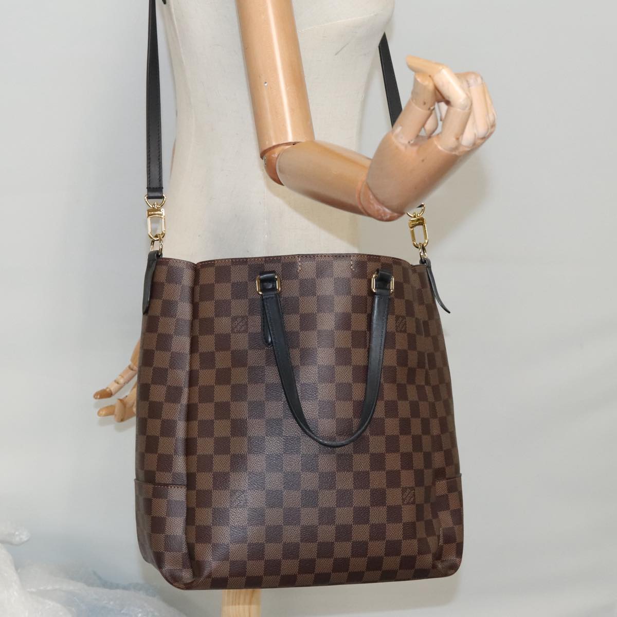 LOUIS VUITTON Damier Ebene Belmont NV MM Tote Bag N60294 LV Auth 99118