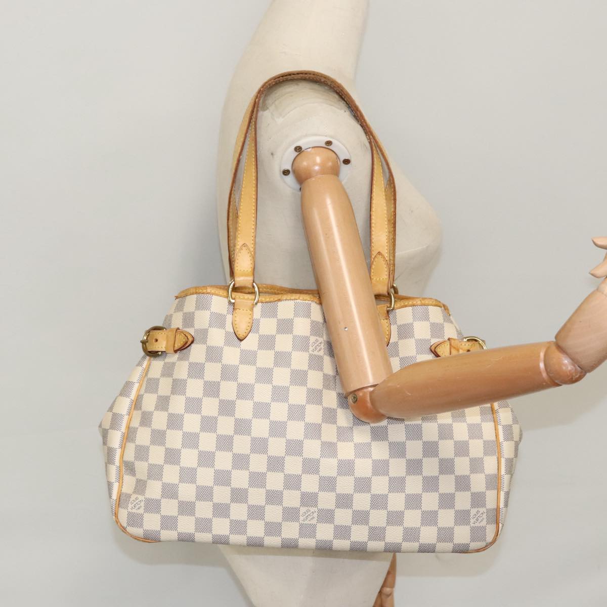 LOUIS VUITTON Damier Azur Batignolles Horizontal Tote Bag N48172 LV Auth 99119