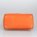PRADA Hand Bag Nylon Leather 2way Orange Auth 99127-5