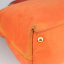 PRADA Hand Bag Nylon Leather 2way Orange Auth 99127-9