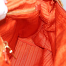 PRADA Hand Bag Nylon Leather 2way Orange Auth 99127-20