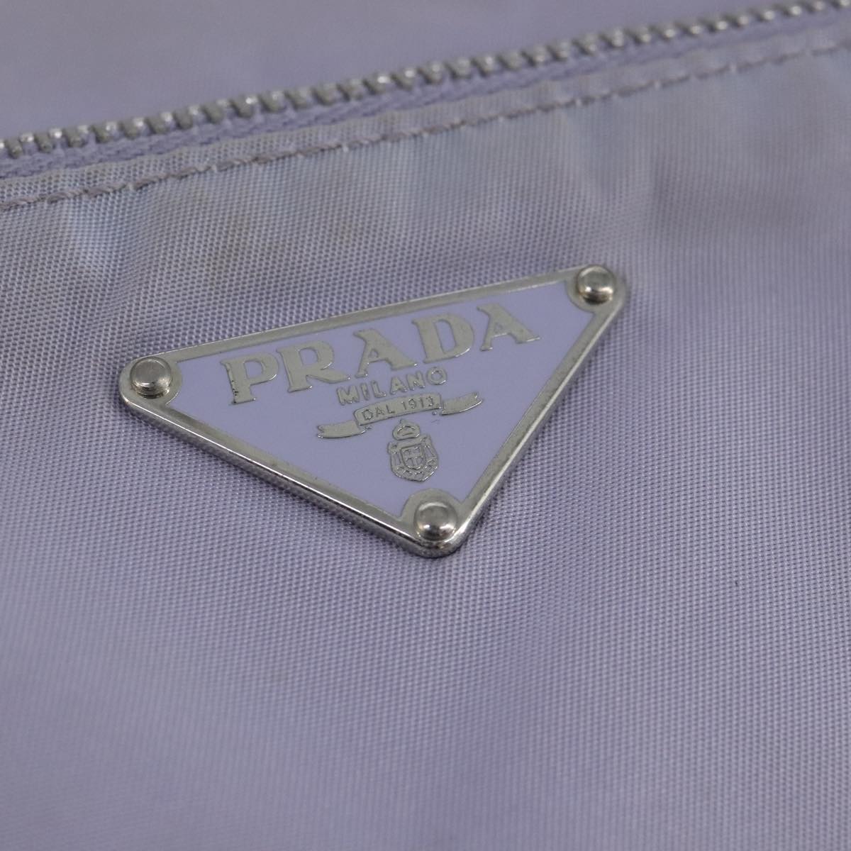 PRADA Shoulder Bag Nylon Purple Silver Auth 99162