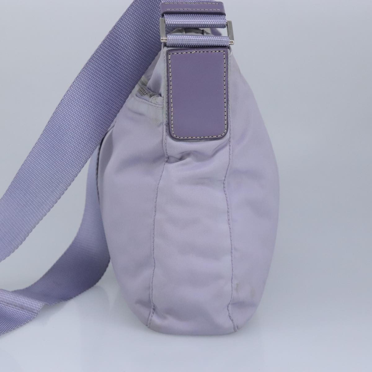 PRADA Shoulder Bag Nylon Purple Silver Auth 99162