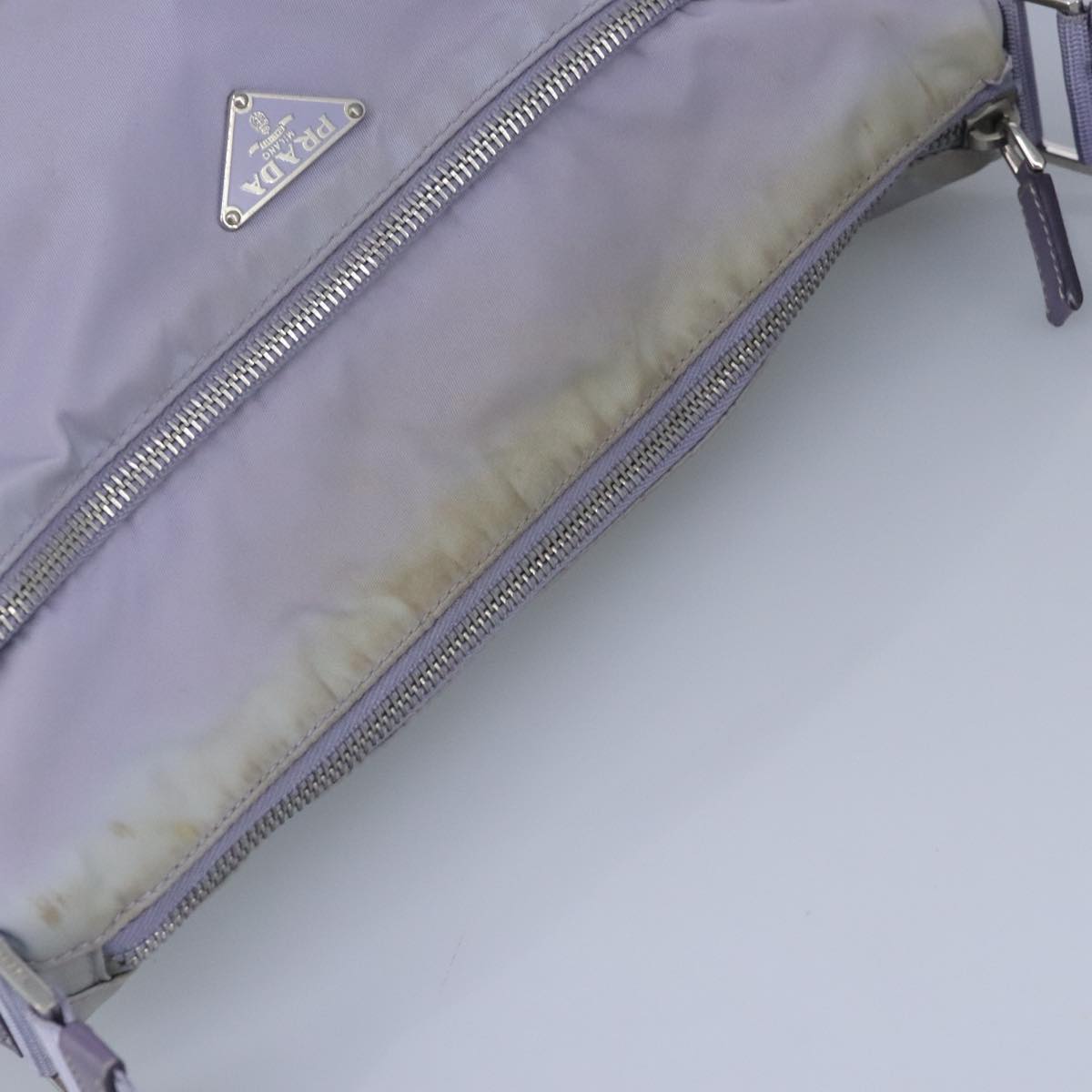 PRADA Shoulder Bag Nylon Purple Silver Auth 99162