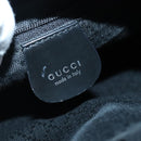 GUCCI Bamboo Hand Bag Nylon 2way Black Silver Auth 99165-17