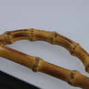 GUCCI Bamboo Hand Bag Nylon 2way Black Silver Auth 99165-8