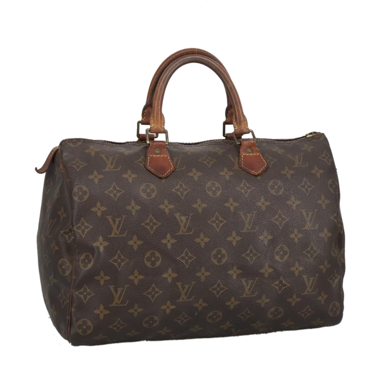 LOUIS VUITTON Monogram Speedy 35 Hand Bag M41524 LV Auth 99169