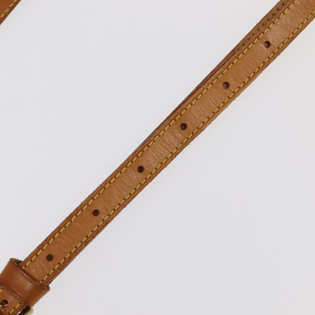 LOUIS VUITTON Adjustable Shoulder Strap Leather 39.8""-46.9"" Beige Auth 99171