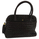 BALLY Hand Bag Leather Brown Auth 99175-1