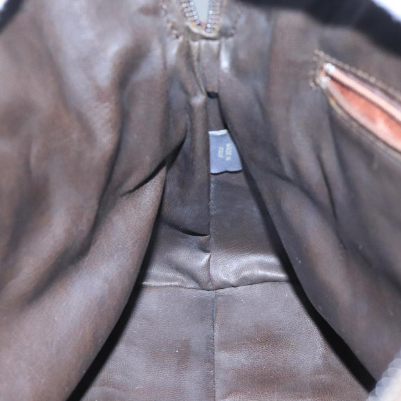 BALLY Hand Bag Leather Brown Auth 99175