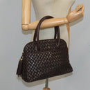 BALLY Hand Bag Leather Brown Auth 99175-23