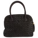 BALLY Hand Bag Leather Brown Auth 99175-3