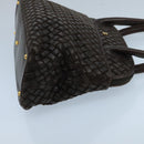 BALLY Hand Bag Leather Brown Auth 99175-4