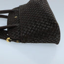 BALLY Hand Bag Leather Brown Auth 99175-5