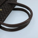 BALLY Hand Bag Leather Brown Auth 99175-7