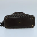 BALLY Hand Bag Leather Brown Auth 99175-9