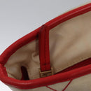 FENDI Zucca Canvas Chain Tote Bag Beige Auth 99179-10